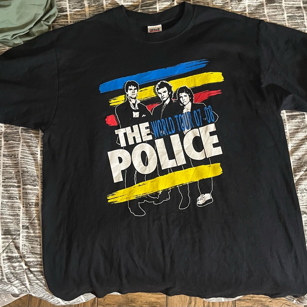 The Police World Tour 07-08 Black T-Shirt